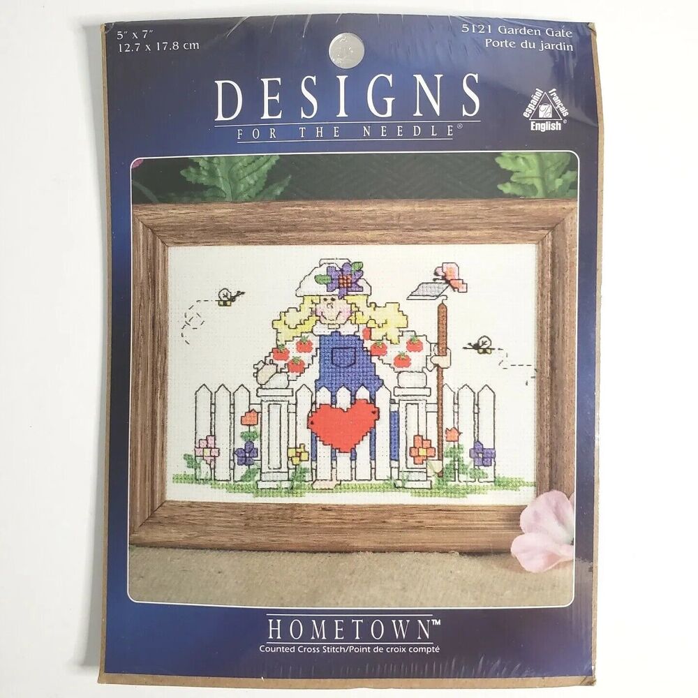 Designs For The Needle Counted Cross Stitch Kit 5121 Garden Gate Hometown